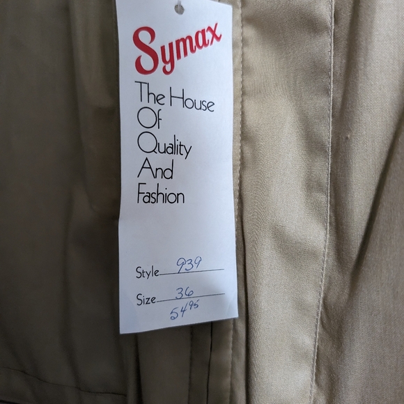 NWT Symax Vintage cream bomber jacket double pockets size 36 - Picture 4 of 12